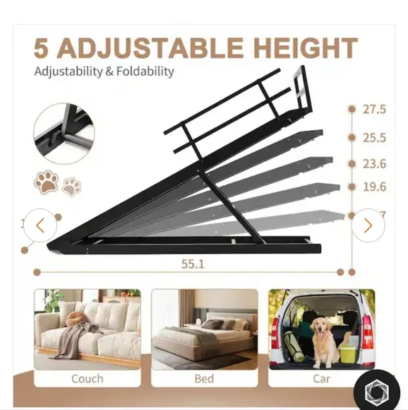 Doggo Ramps Pet Ramp Brown Wood - Picture 3 of 10